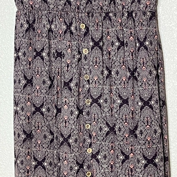 Le Lis Rayon Button Down Front Skirt Sz Small - Picture 2 of 8